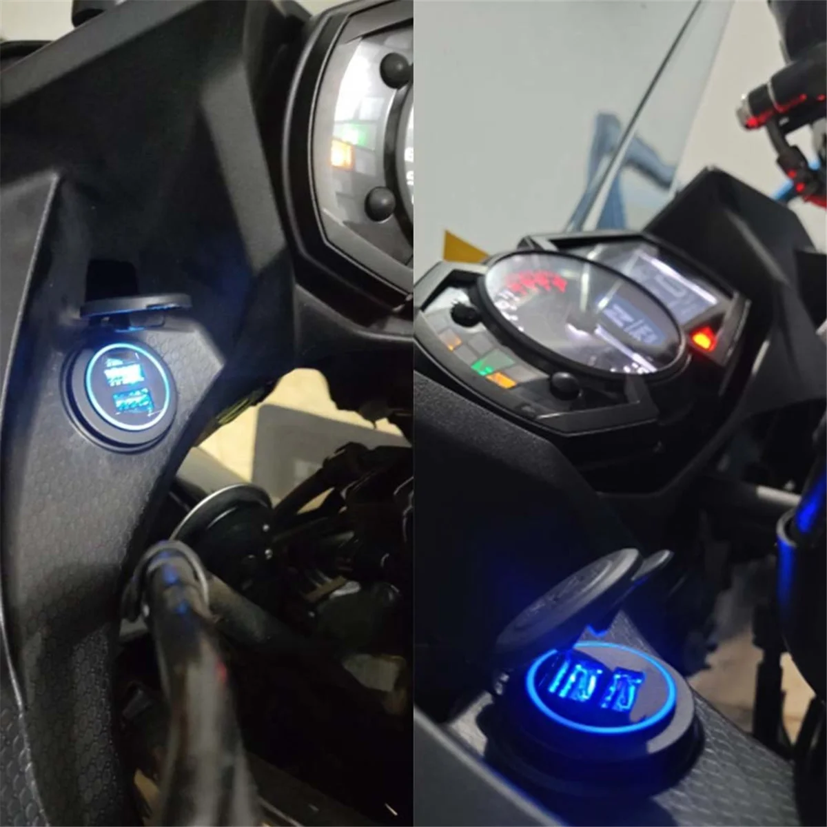 Двойное USB-разъем для зарядного устройства мотоцикла адаптер-переходник Kawasaki Versys