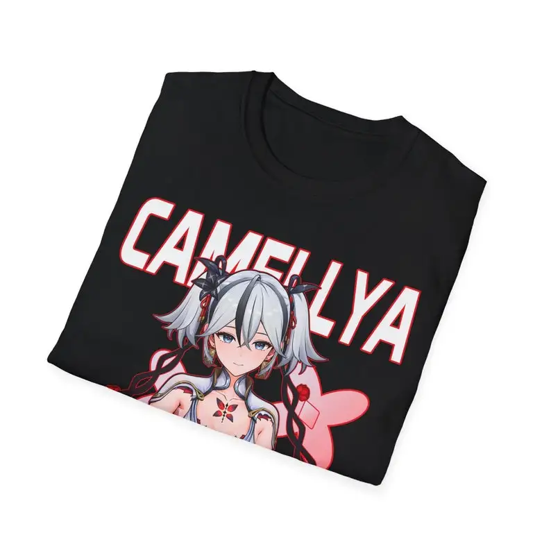 Футболка Camellya Softstyle Wuthering Waves футболка с рисунком для девочек в стиле аниме