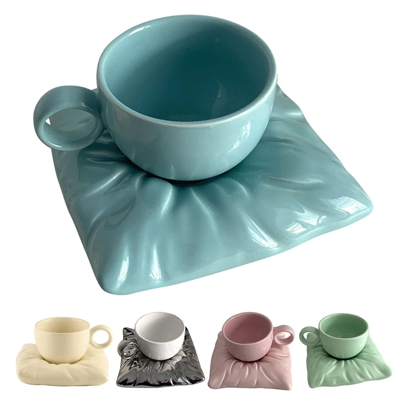 

Керамическая чашка в скандинавском стиле с подставкой креативная пара чашек для кофе чашка для чая чашка для пива чая молока завтрака десер...