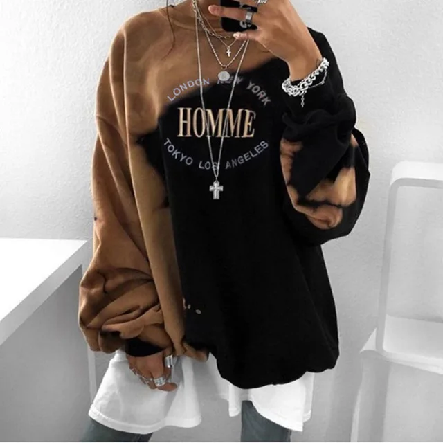 Dufourspitze Sweatshirt Women Long Sleeve Sweatshirts Streetwear 2021 New Fashion Autumn Winter Letter Print Pullover Tops 6