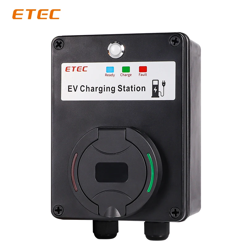 ETEC Home EV электрическая Автомобильная зарядная станция Тип 2 розетка 3 фазы 32A 22 кВт