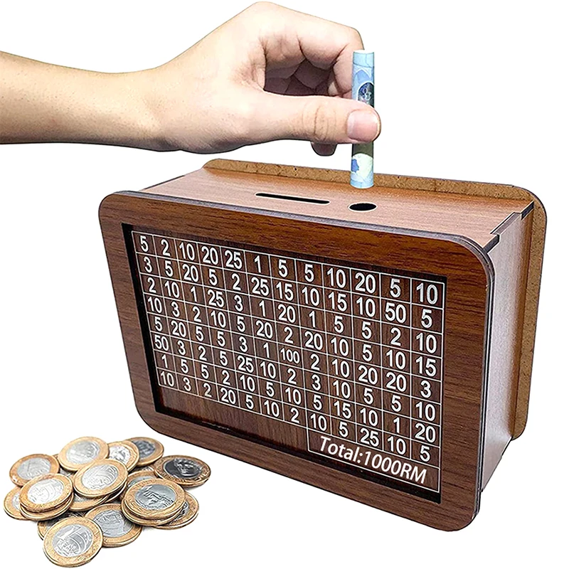 500/1000/2000/3000/5000/10000 Копилка Ringgit Mal Box деревянная копилка многоразовая с коробочками