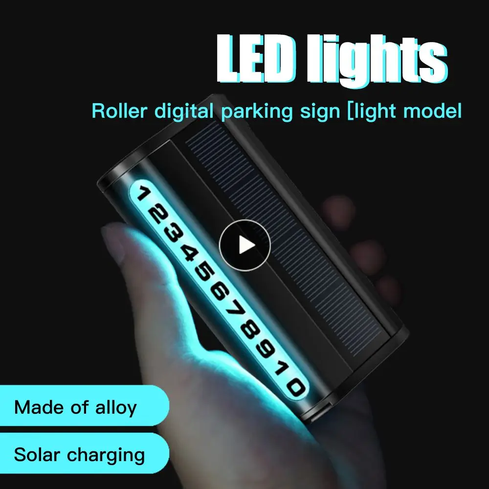 

Roller Adjustment Mobile Phone Number Plate Multifunctional Temporary Stop Sign Solar Energy Protect Privacy Universal Portable