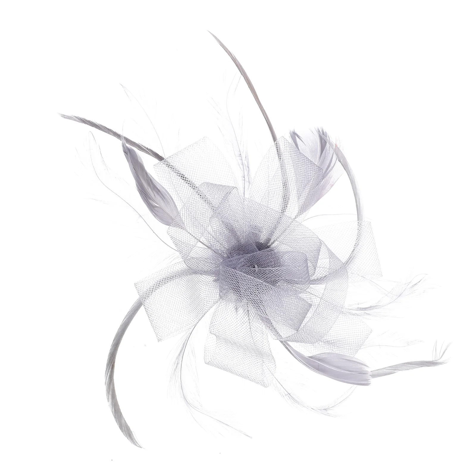 

1pc Gauze Mesh Flower Hair Clips Headdress Hairpin Headwear for Lady Woman Female (Grey)
