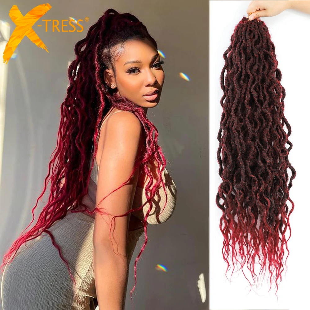 Synthetic Crochet Braids Hair Extensions X-tress Low Temperature Fiber 26