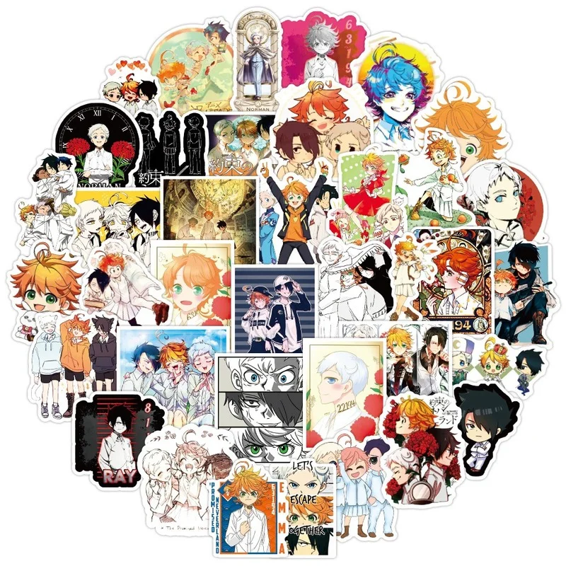 

Cute Diary Stickers The Promised Neverland Anime Sticker Memo Pad Student Writing Tools School Supply Children Stationery Decals