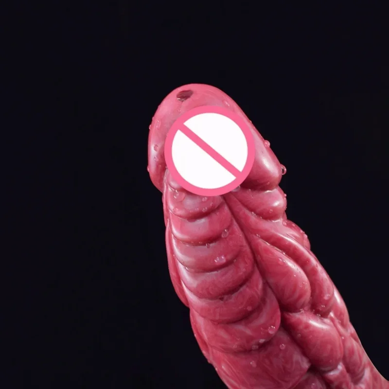 Faak лесбийский изогнутый конский пенис в рубчик фаллоимитатор для выброса с