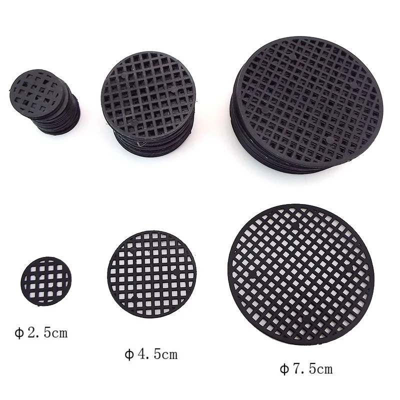 

25pcs 2.5cm 4.5cm 7.5cm Round Flower Plant Pot Hole Mesh Bottom Pad for Bonsai Pot Grid Mat Drainage Netting Hole Screen v27