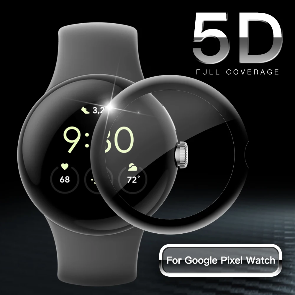 

1-5 шт. 5D полноэкранная защитная пленка для Google Pixel Watch, защитная пленка, не стекло, для Google Pixel, аксессуары для смарт-часов