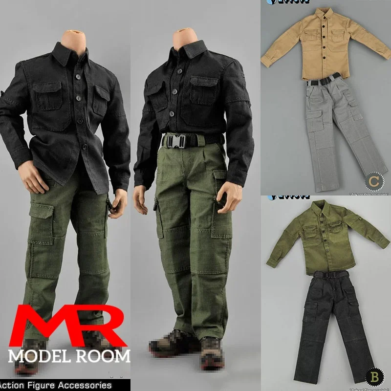 Фото Набор полевой формы ZYTOYS ZY5040 в масштабе 1/6 для мужских фигурок PMC: рубашка, боевые брюки, комплект одежды, модель, подходит для 12-дюймовых фигурок солдат. №1