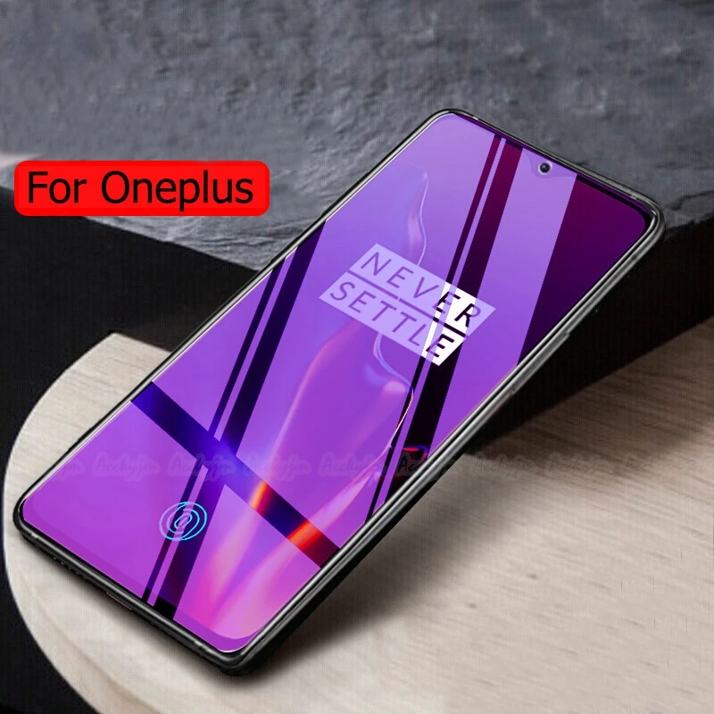 For OnePlus 8T Pro 9 9R 9RT Nord N10 N100 Anti-blue Tempered Glass For OnePlus One Plus 7T 7 6T 6 5T 5 3T 3 Screen Protector