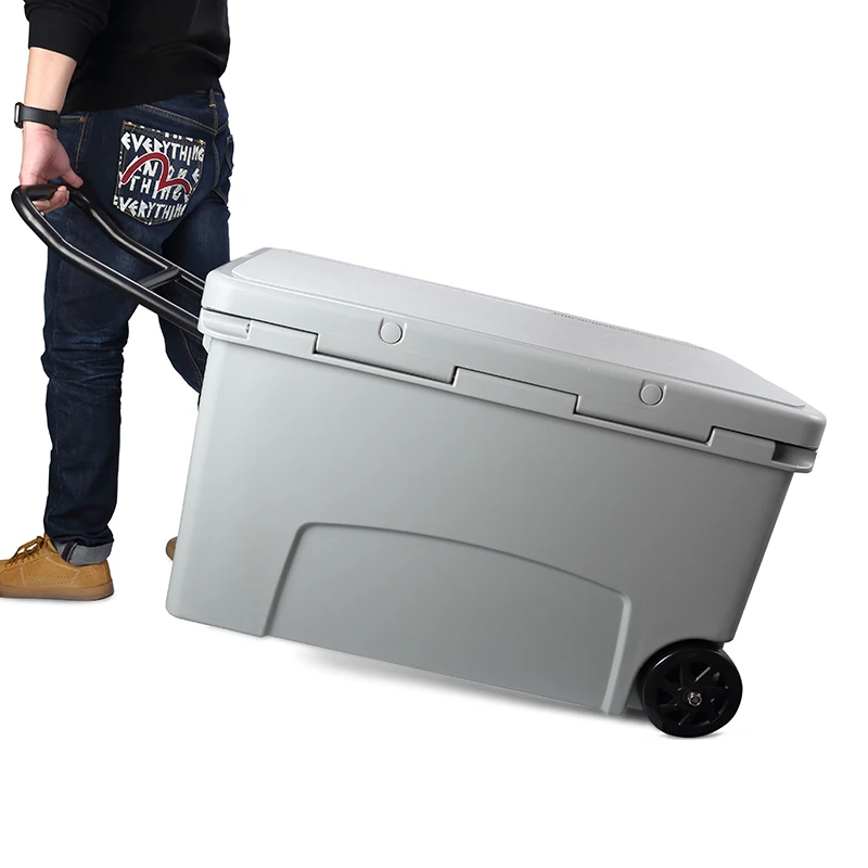 Box Rotomold Cooler With Wheels