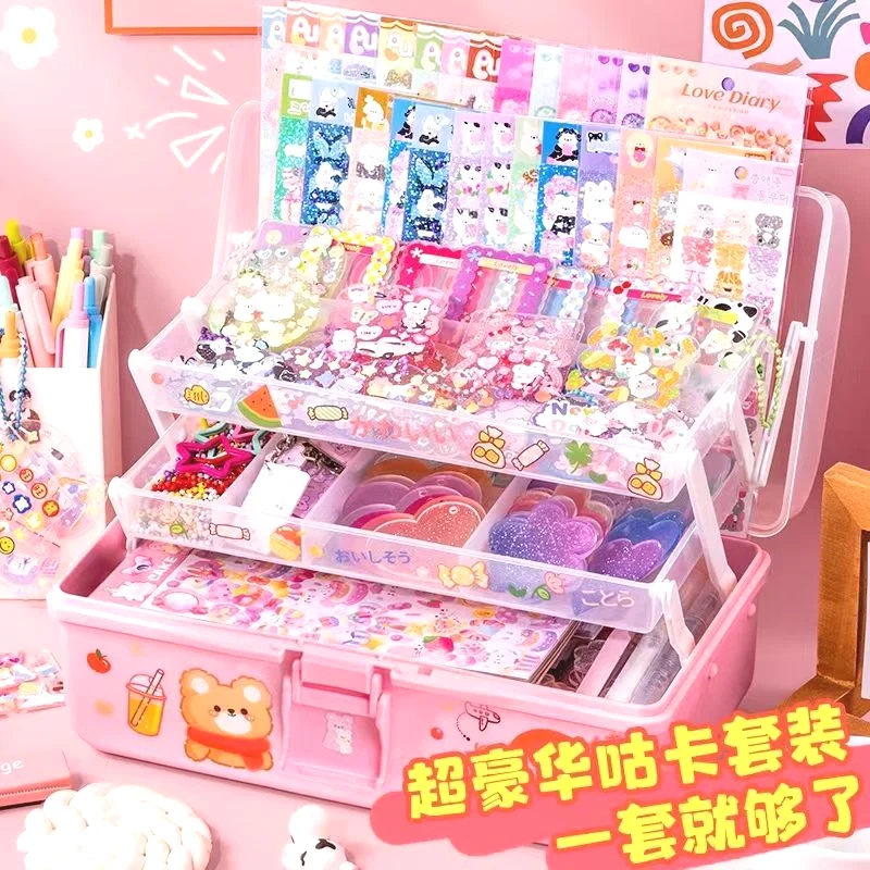 

A Full Set of Goo Card Stickers and Ancient Card Set Toy Children's Hand Account Kawaii Plate Cheap Aunt Card Set Gift for Girls