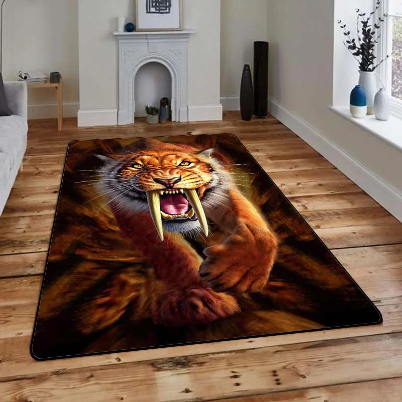 

Carpet Living Room Tiger 3D Print Non-Slip Area Rug Floormats Home Decor Rugs Living Room Carpets for Bedroom Mat for Hallway