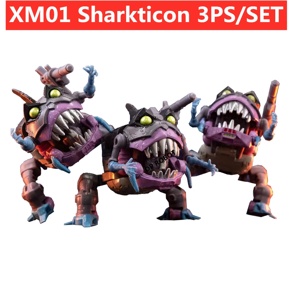 

XIAOMO Transformation XM-01 XM01 Sharkticon Shark Squad 3PCS/SET Action Figure Collection Robot Toys With Box