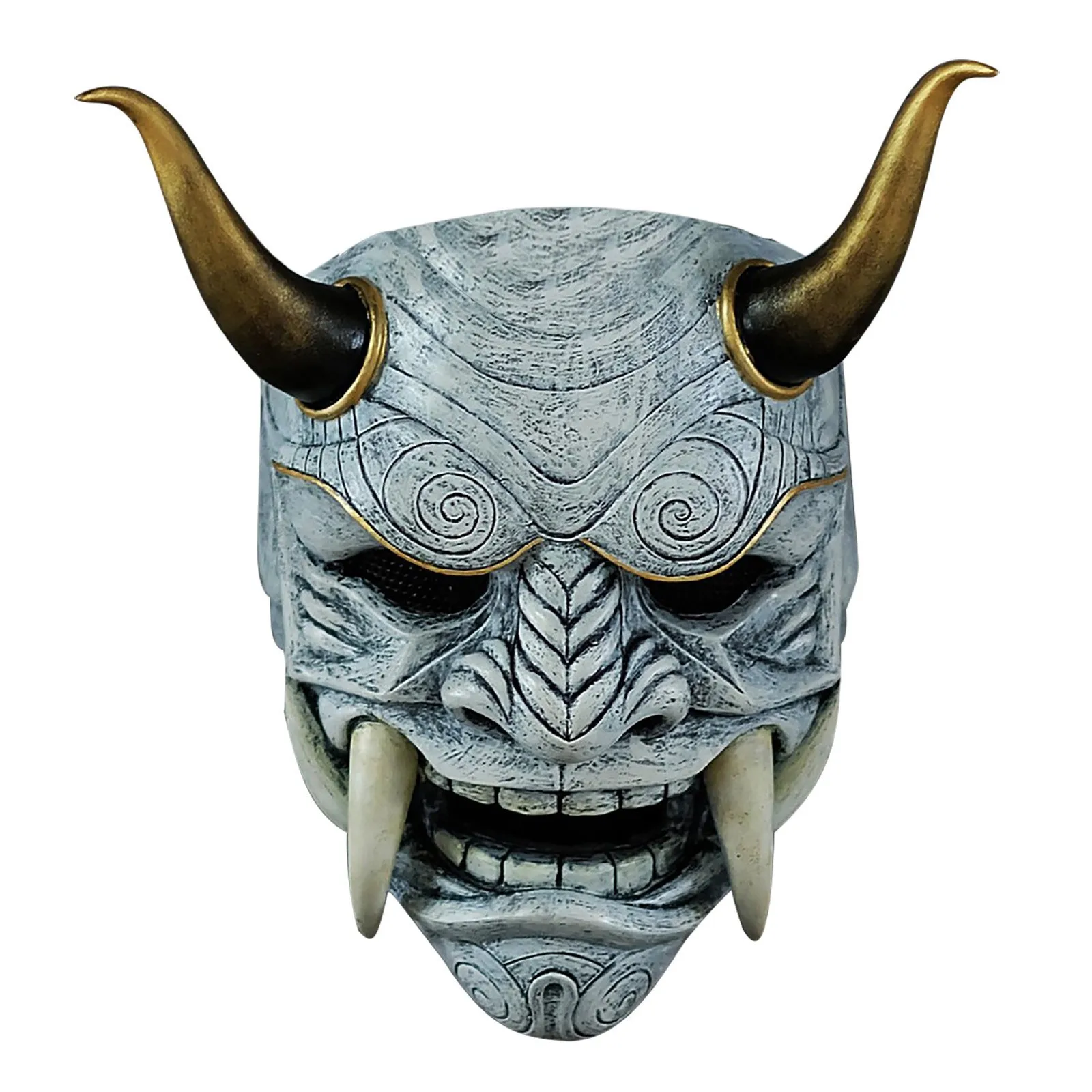 Японская Маска Дьявола Hannya Oni Noh Страшный Монстр Кабуки Самурай Анфас Латексная