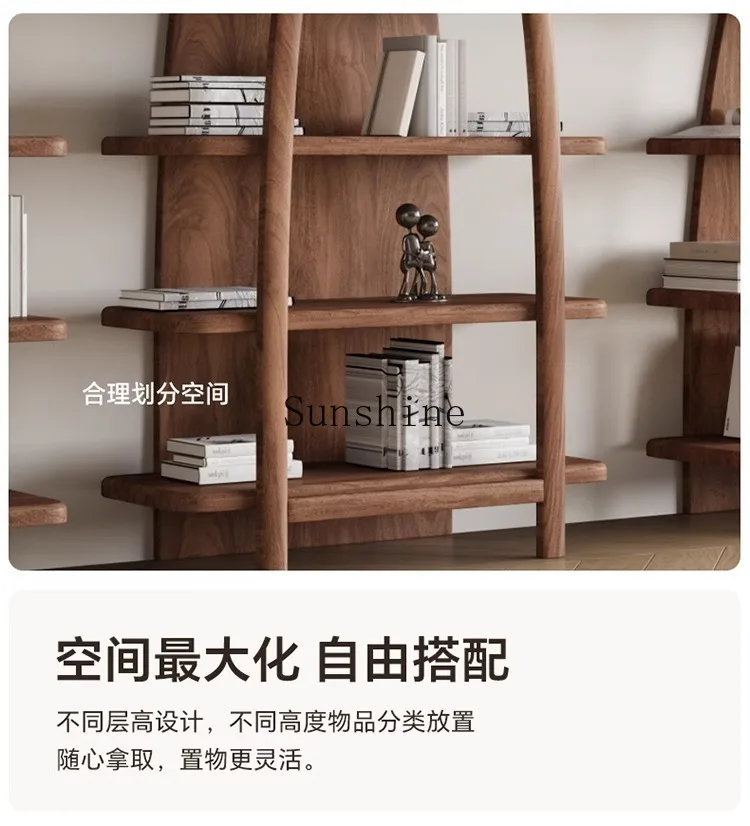 Полка из черного ореха в североамериканском стиле от пола до потолка витрина для