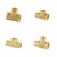 58 3 brass pipe fitting 12 bsp male female thread tee type 3 ways square connector plumbing accessories