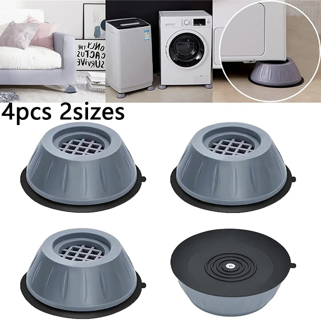 Enlarge 4pcs/set Anti-Vibration Machine Support Shock Cancelling Slip Feet Washing Machine Parts Home Appliance Parts Accessories