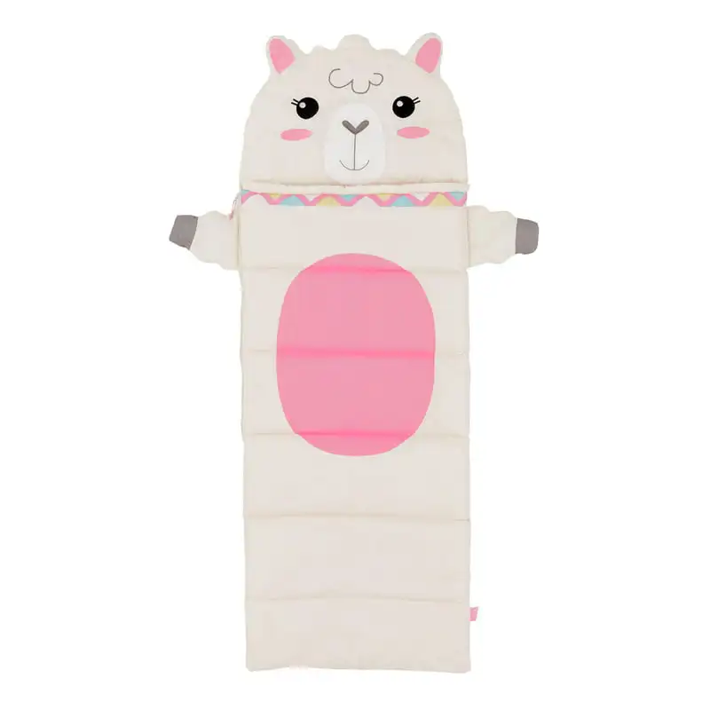

Детский спальный мешок с ламой-белый/розовый (65 дюймов. X 24 дюйма) Надувной отдых кемпинг надувной Отдых Открытый широкоформатный Emer