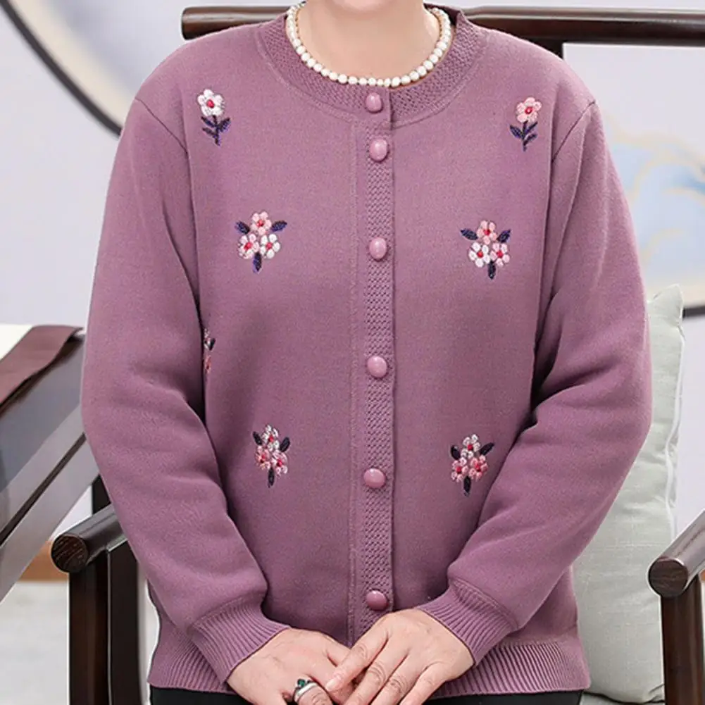 

winter clothes women Knitted Sweater Coats Flower Pattern Embroidery Warm Cardigan Casual Jackets for women 2022 Streetwear
