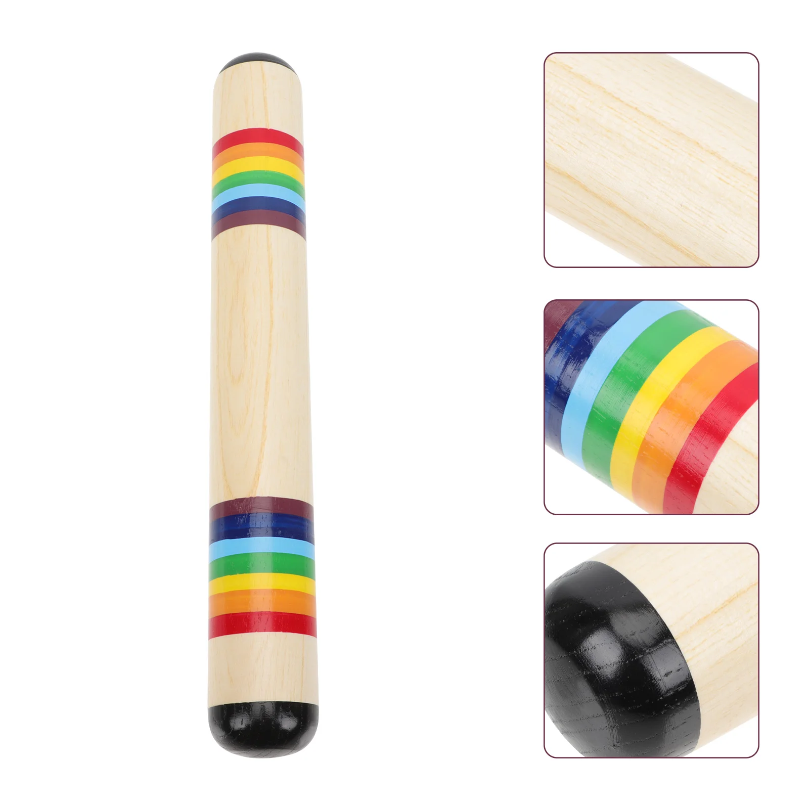 

Rainbow Rain Sound Tube Rain Sound Simulator Wooden Rain Sound for Playing