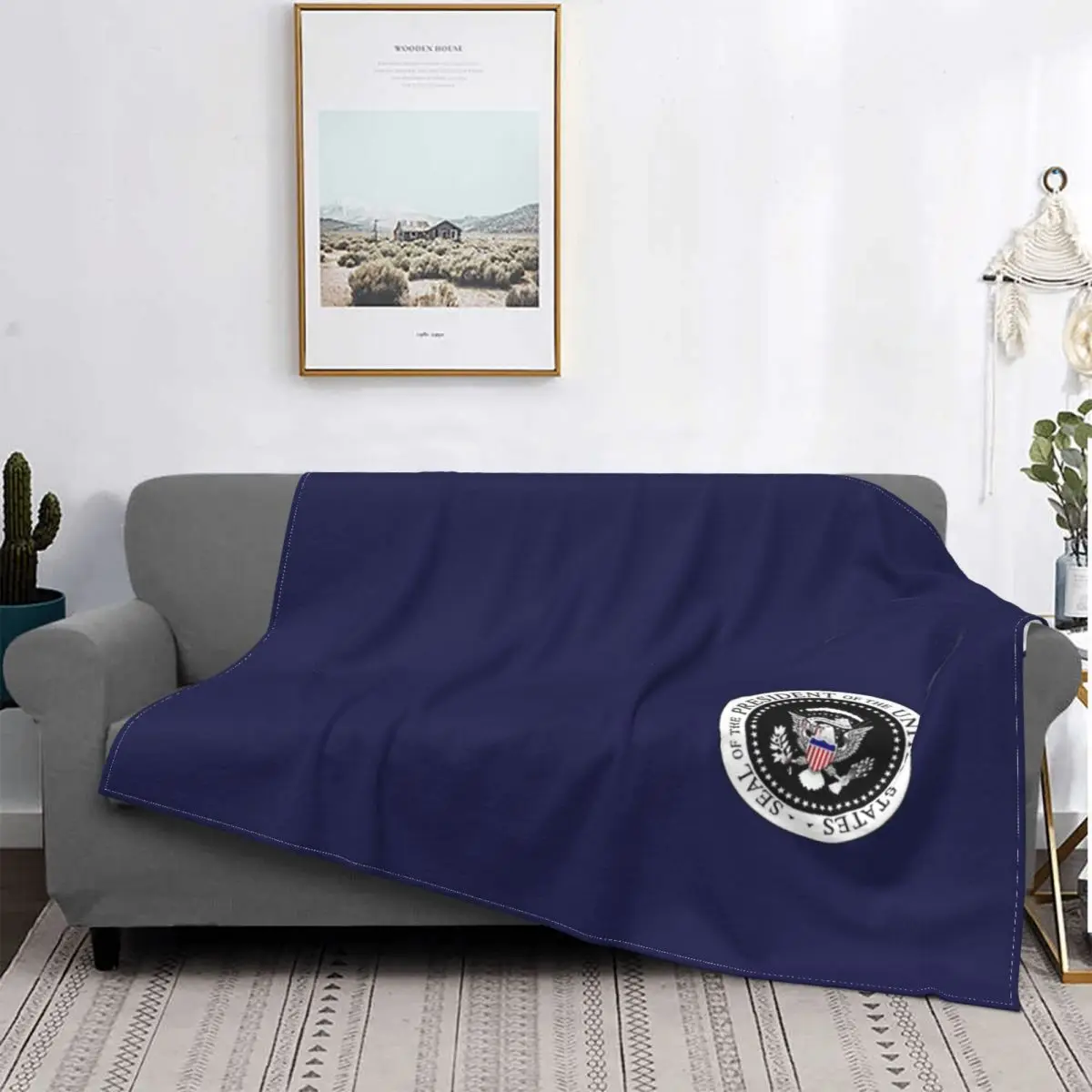 

American Presidential Seal Blankets USA Trump Election Vote Flannel Awesome Warm Throw Blanket for Home All Season