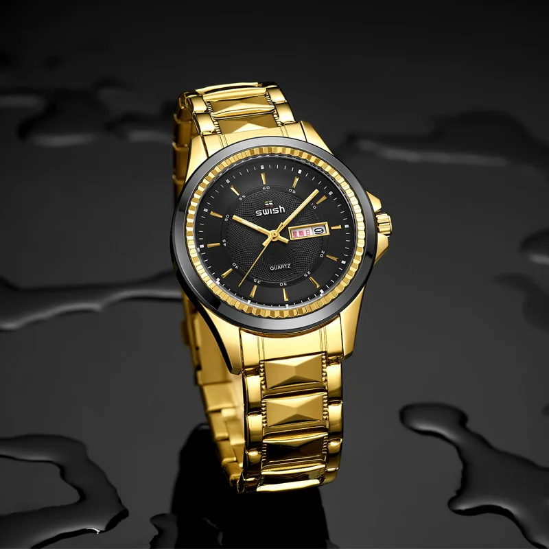 Popular Europe and the United States popular two day waterproof luminous steel band watch men's quartz watch a replacement