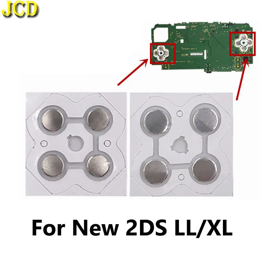 JCD для нового контроллера 2DS LL XL, D Pad, безымянный, левый, правый, металлический купол, оснастка, печатная плата, стандартная проводящая пленка