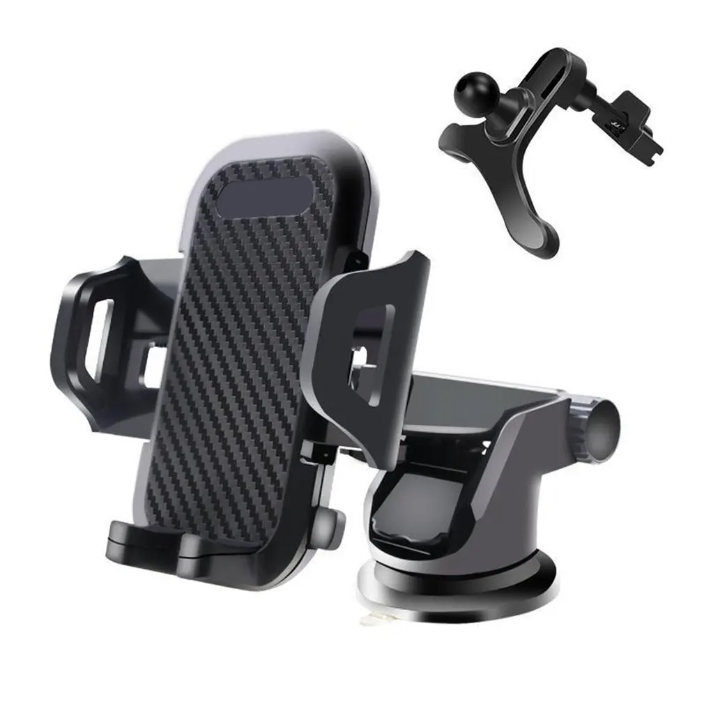 

Mobile Phone Holder Car 3 In 1 Ventilation & Sucker For Auto Silicone Protection Universal Automobile Bracket Rotation Flexible