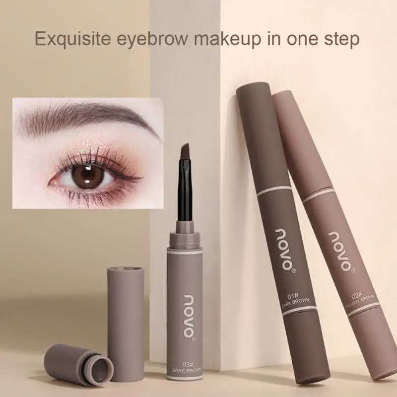 

4 Colors Double-ended Eyebrow Balm Creamy Natural Waterproof Long Lasting Eyebrow Cream Highly Tint Easy To Color Eyebrow Makeup