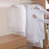 4pcsset four sizes transparent clothing covers garment suit dust proof organizer for clothes bag wardrobe hanging clothing