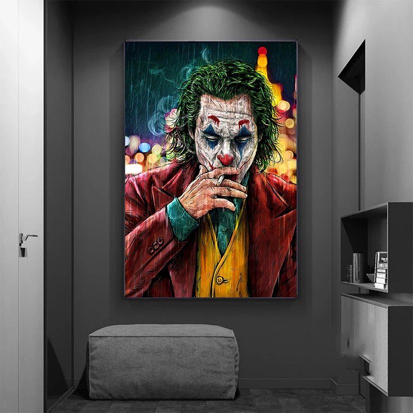 

Beads With Embroidery Cross Stitch DIY Diamond Painting Joker Movie Poster Diamond Mosaic Rhinestones Home Decor Craft FH618