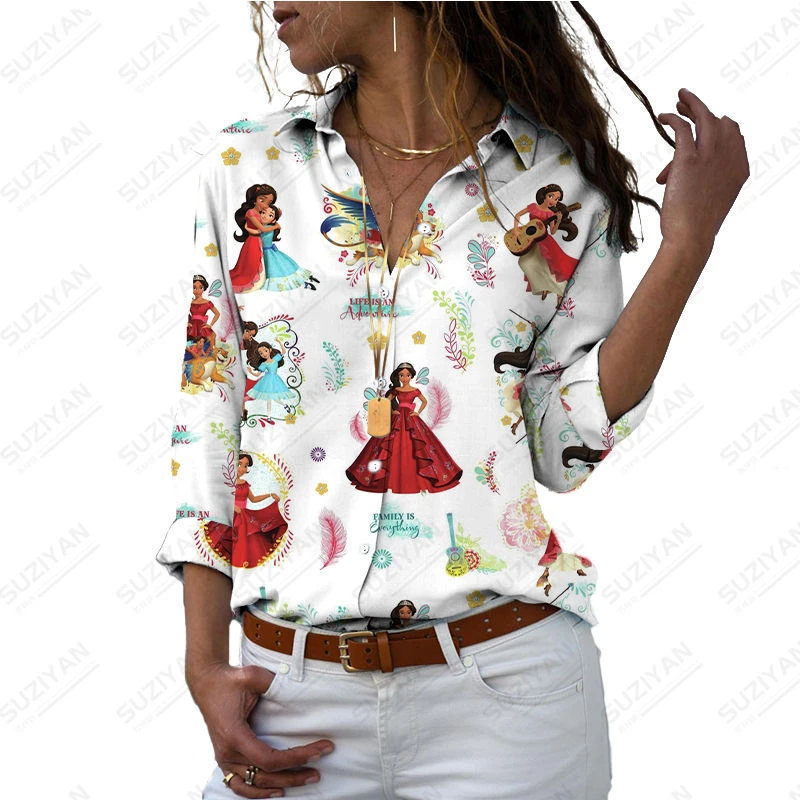 

Summer Disney Minnie Mickey Mouse 3D Printing Fashion Trend Funny Shirt Harajuku Top Women's Long Sleeve Elegant Top Breathable