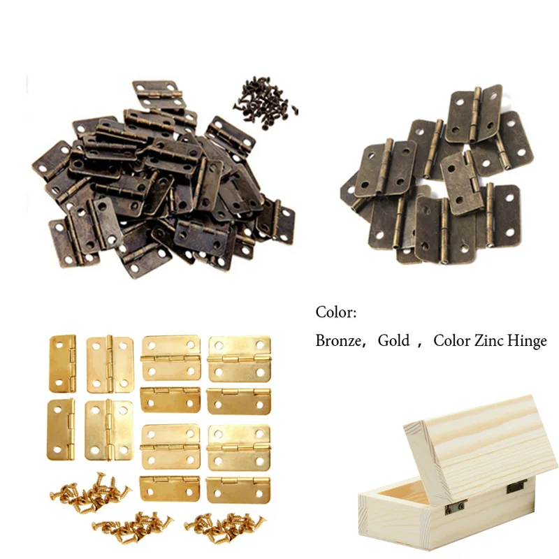 10 шт. миниатюрные золотые маленькие металлические петли для 1/12 бытовых