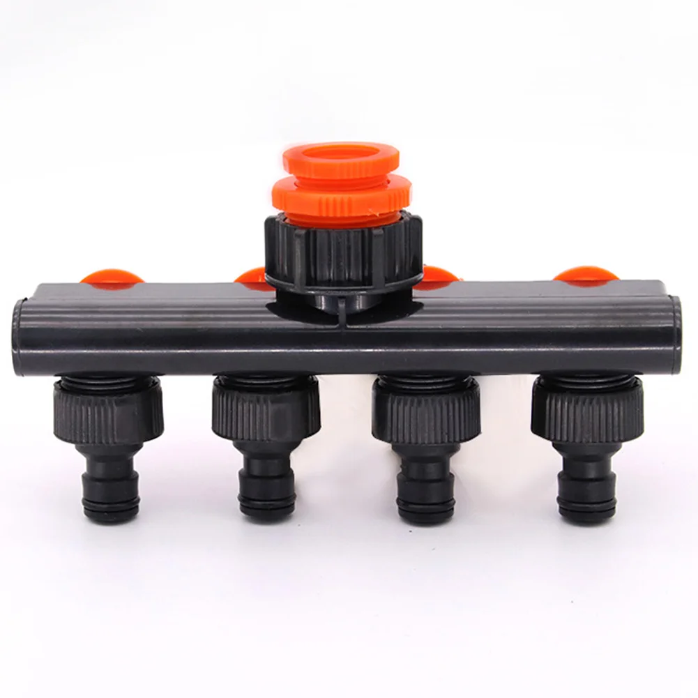 Garden Hose Pipe Splitter 4 Way Tap Connector Garden Drip Hose Fittings Pipe Connector For 1/2inch 3/4inch 1 Inch