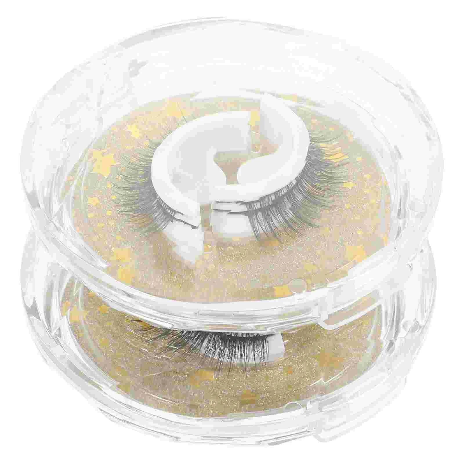 

4 Pairs Self Adhesive False Eyelashes Glue Free Fiber Extensions Miss Faux