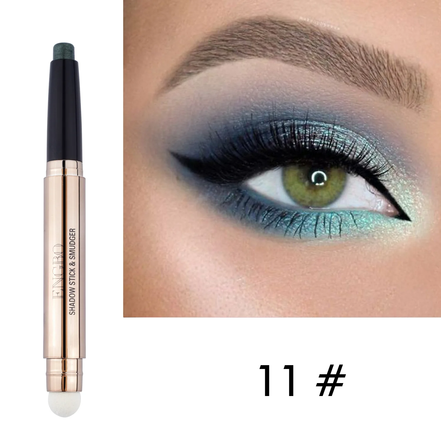 Double Head Eye Shadow And Brush Pearl Matt Glitter Shimmer Highlighter Eyeliner Pen Makeup Cosmetics