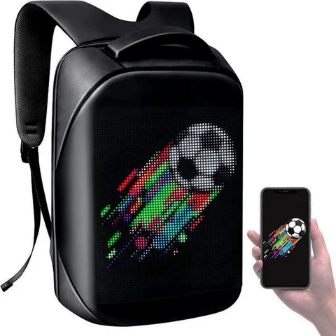 Светодиодный рекламный рюкзак, версия BLUETH, портативный светодиодный рюкзак, волшебный умный ходунок, рекламный щит с APP управлением, уличный светодиодный дисплей, сумка