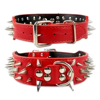 spiked dog collar studded leather dog collars for medium large pet mastiff pitbull 2 inch wide custom pet spiked dog collar