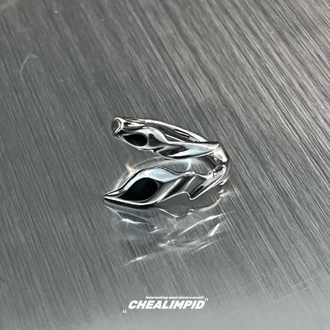 Открытое кольцо EDY STONE черное латунное