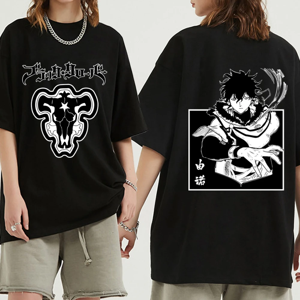 

Black Clover Anime Yuno Cosplay Casual Men Women Short Sleeve Fashion Summer T-Shirt