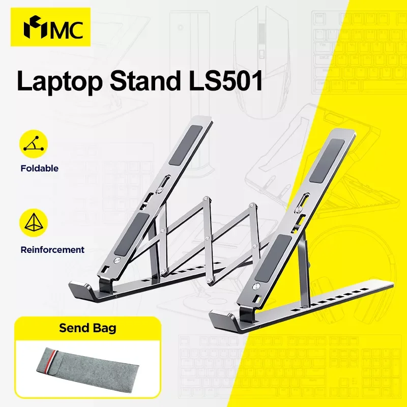 

MC 501 Laptop Stand Aluminum Alloy Adjustable Matte Gray Notebook Stand Compatible with 10-15.6 Inch Notebook Computer