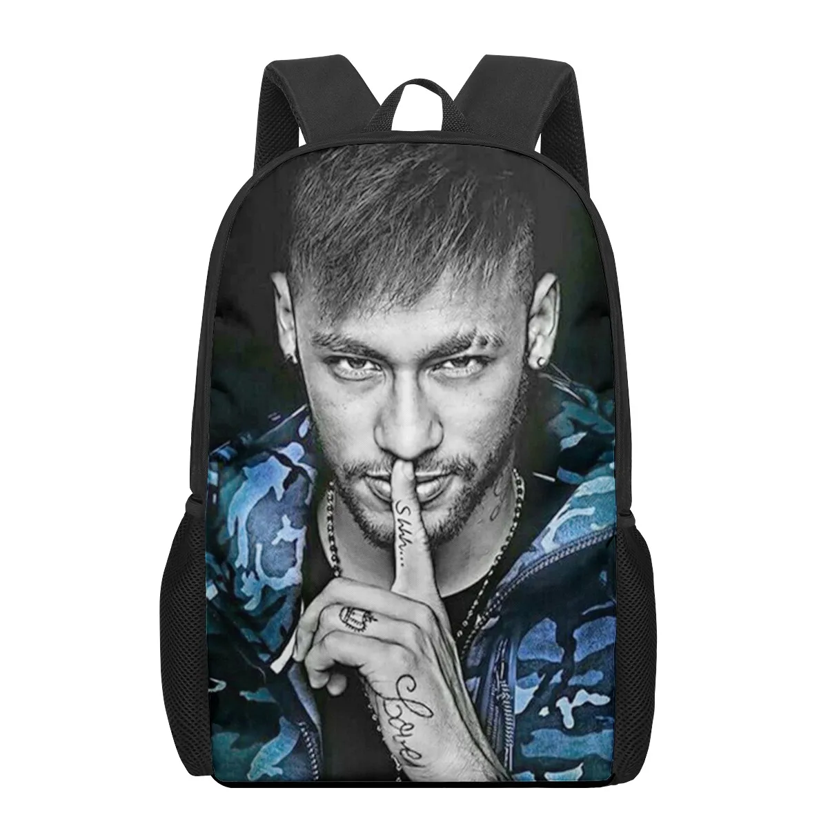 Football-star-Neymar School Bags For Boys Girls 3D Print School Backpacks Kids Bag Kindergarten Backpack Men Child Bookbag Mochi