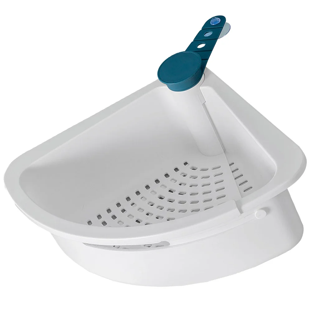 

1pc Sink Drain Shelf Sink Storage Basket Storage Rack Organizer (Blue)