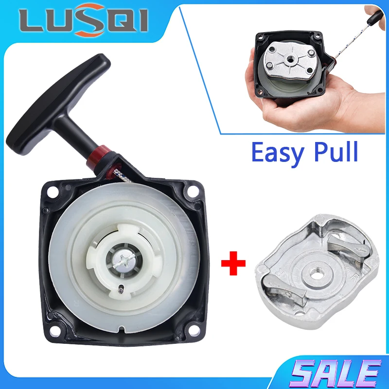 LUSQI 2PCS Easy Pull Recoil Starter Kit Apply To 1E40F-5/40F-5/40-5/44F-5/BG430/CG430/TU43 Lawn Mower Engine Repair Part