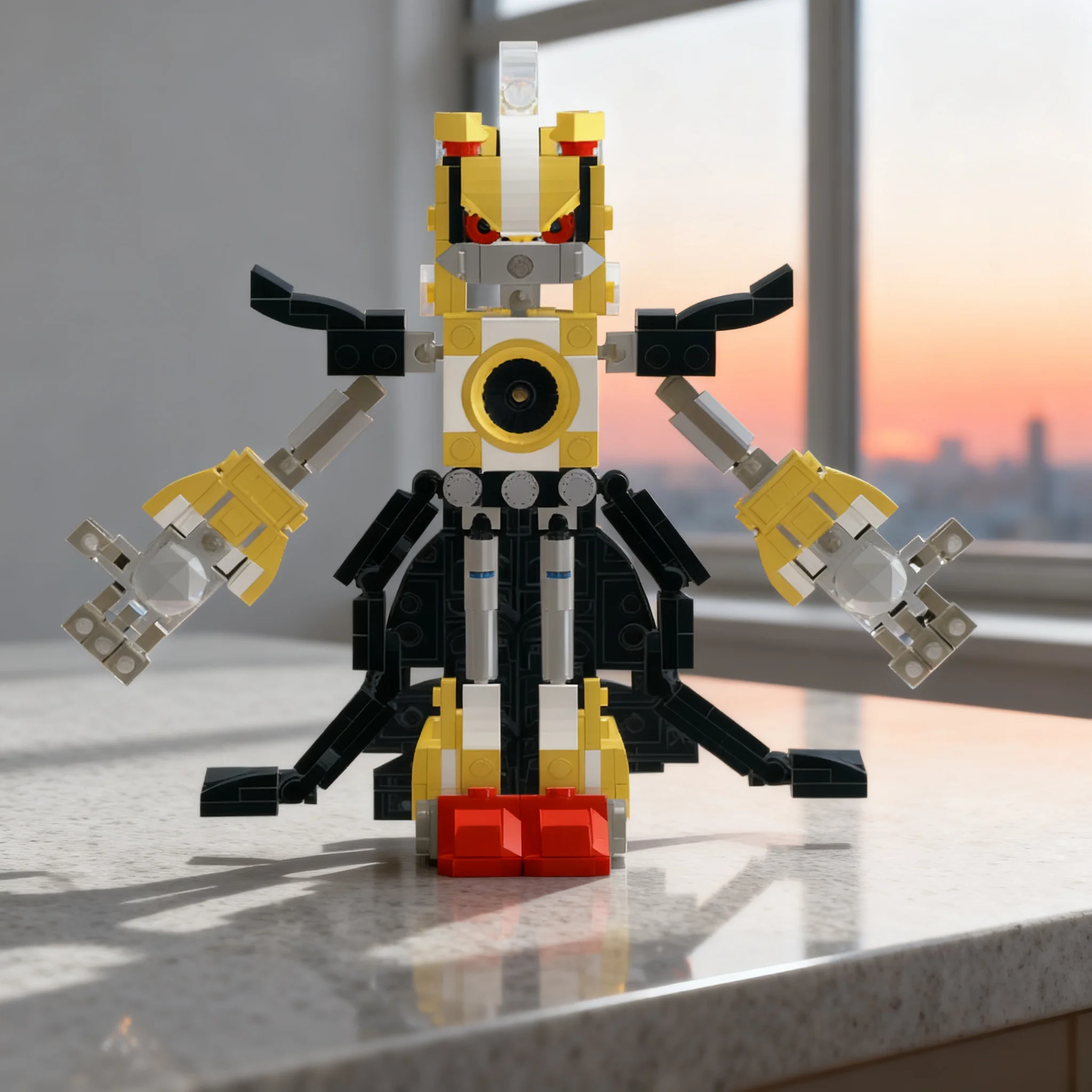 Фото 682 детали MOC Металлическая модель Соника-ежика, архитектурный 3D-конструктор, набор для сборки, идея для подарка на день рождения №1
