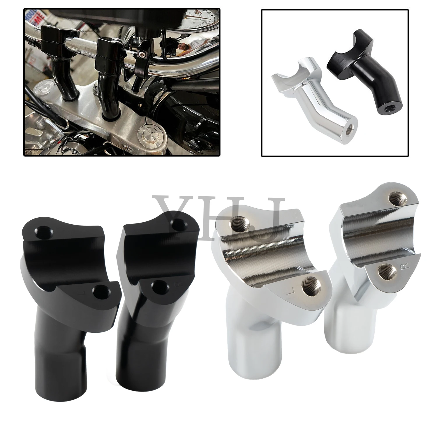 Алюминиевые стойки на руль 3 5 дюйма для Harley мотоцикла Dyna Street Bob Wide Glide Softail Sportster 883