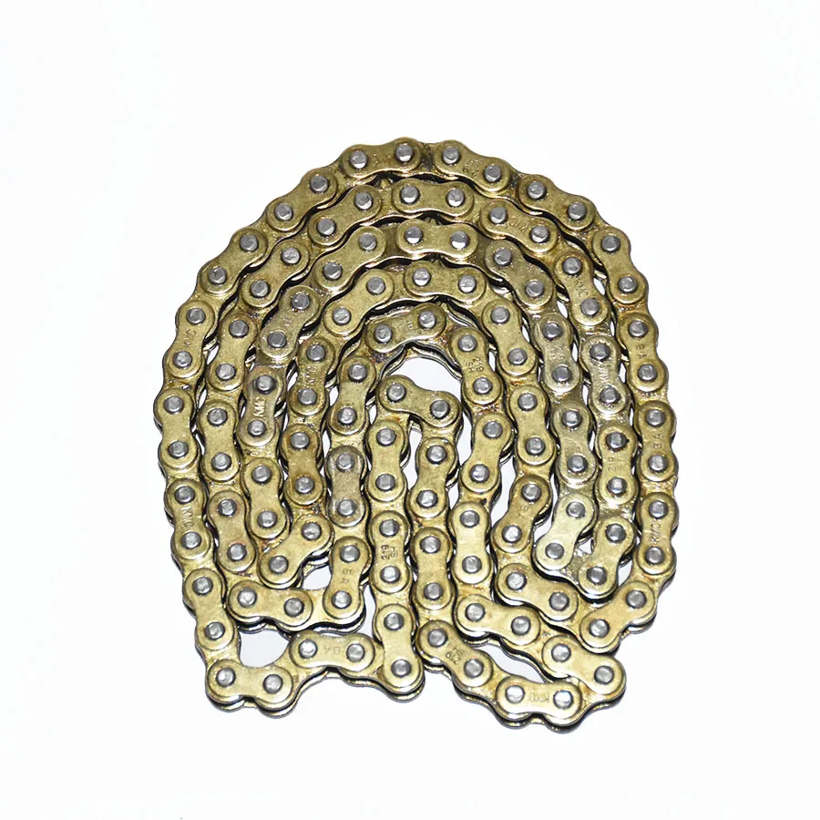 

Оригинальная золотая цепь KMC 219 219H 108 110 112 114 116 126 звеньев мотоцикла для питбайка, грязевого велосипеда, картинга, квадроцикла, МОТОЦИКЛА