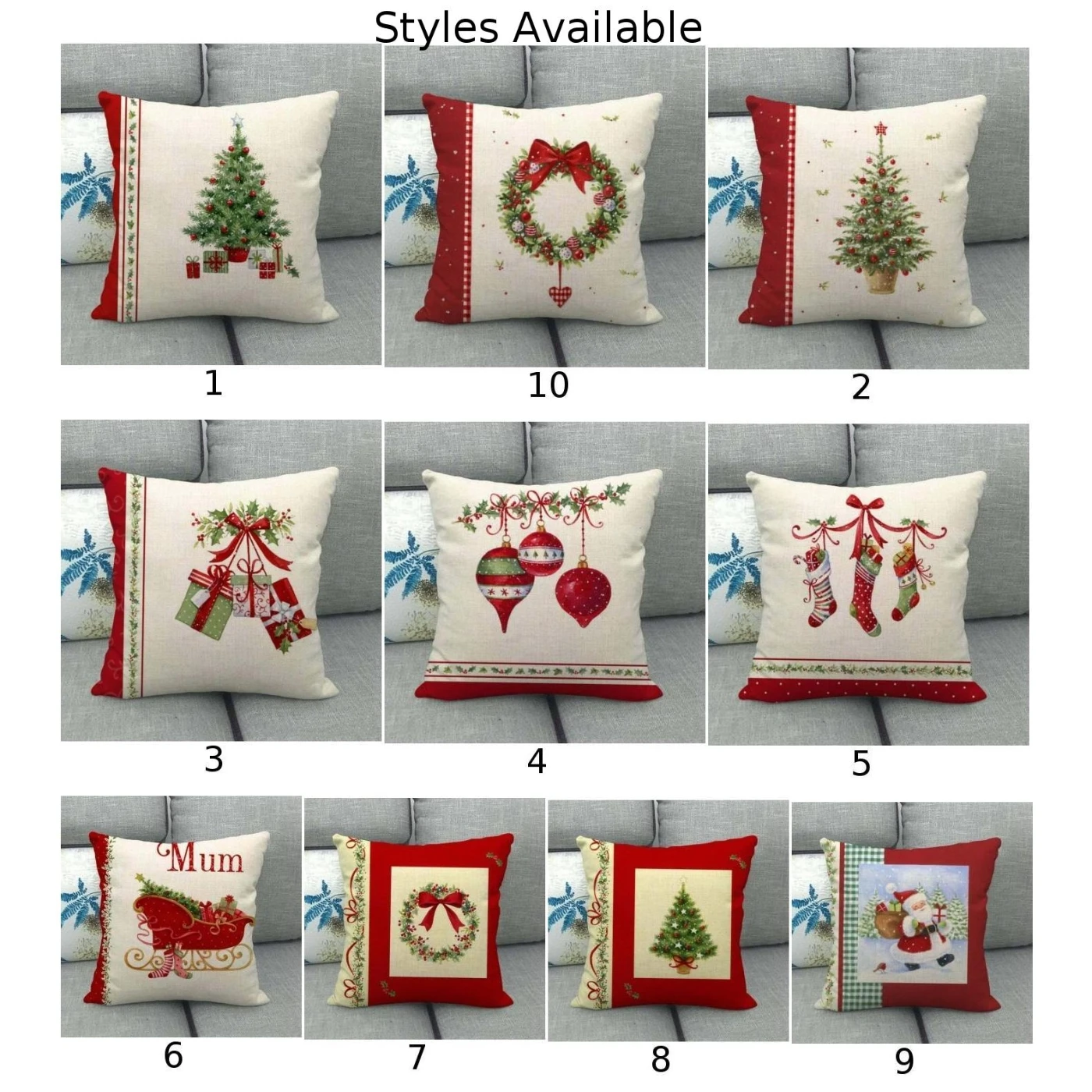 Рождественская наволочка 45x45 см Рождественский чехол для дома Рождественское